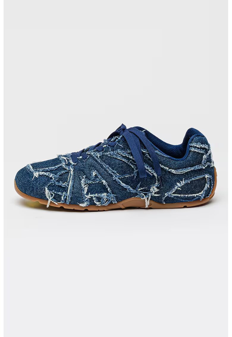 Marc Jacobs Pantofi sport din denim cu design striat The 72 Spring - Albastru melange