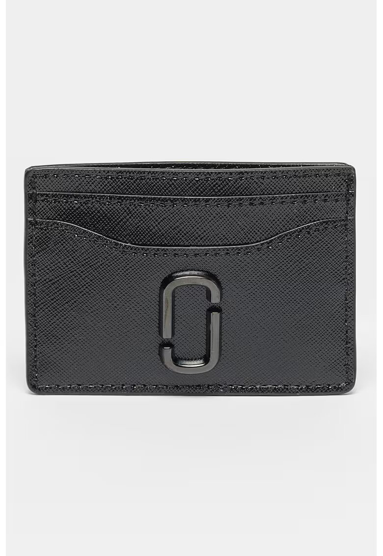 Marc Jacobs Portcart de piele cu logo metalic The Utility - Negru