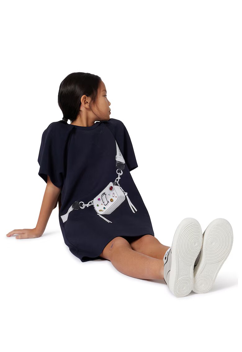 Marc Jacobs Rochie-tricou cu design grafic - Negru