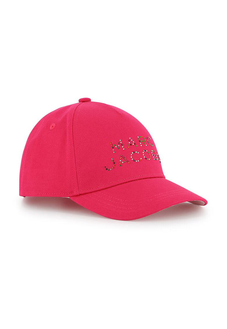 Marc Jacobs Sapca cu logo din strasuri - Roz aprins