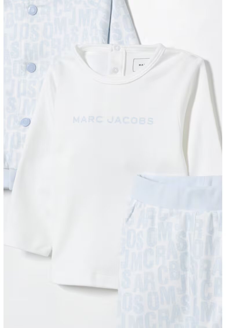Marc Jacobs Set de bluza si pantaloni - 3 piese - Alb/Albastru pastel