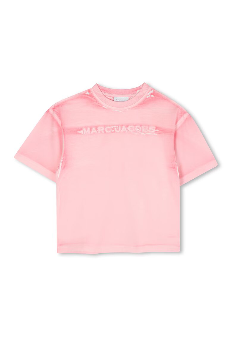 Marc Jacobs Tricou din bumbac cu imprimeu logo - Roz deschis
