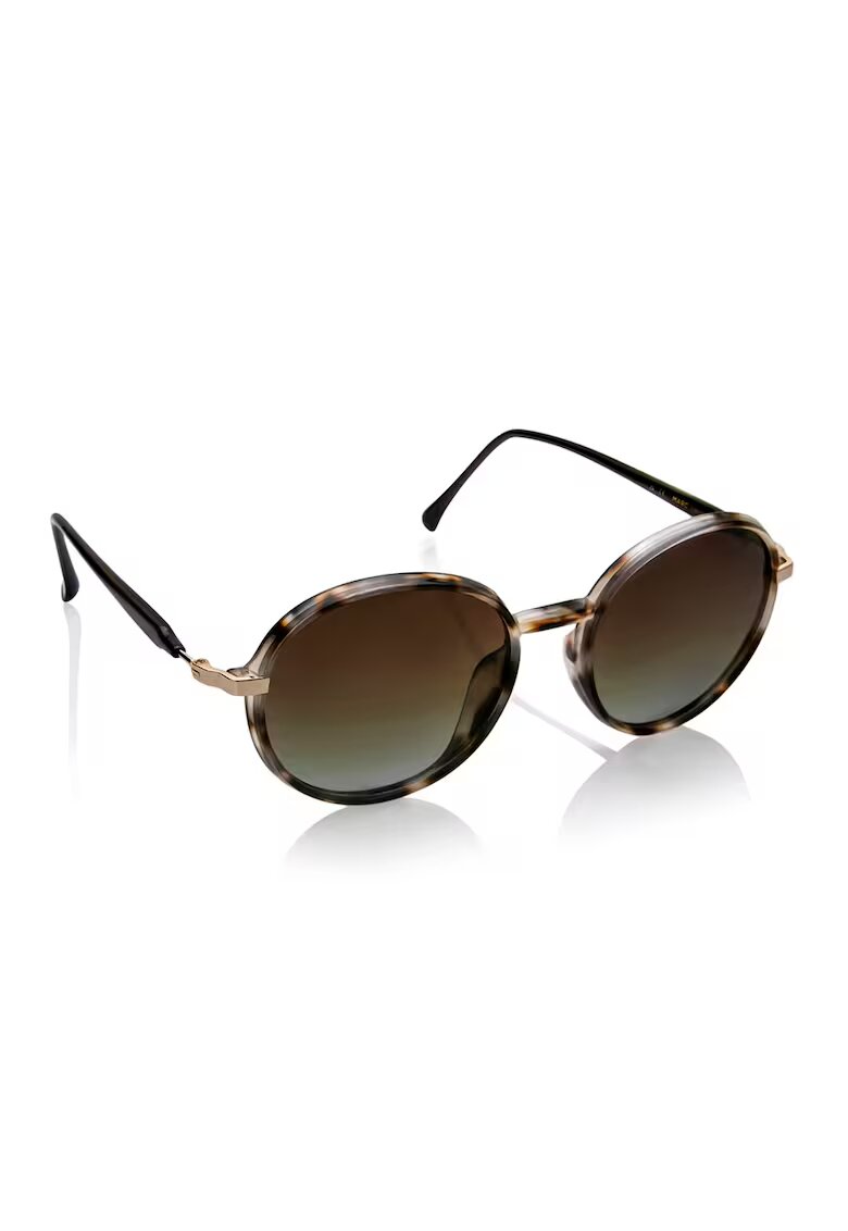 Marc Lauder Ochelari de soare rotunzi unisex cu lentile polarizate