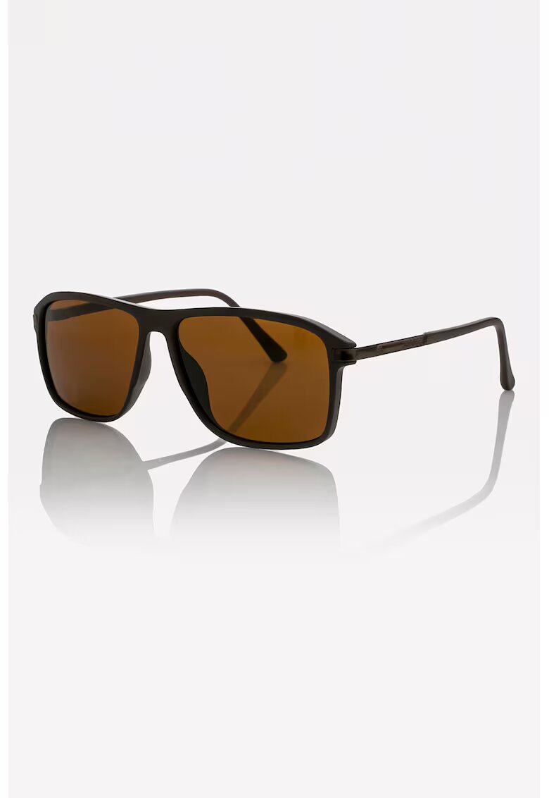 Marc Malone Ochelari de soare patrati unisex cu lentile polarizate - Maro inchis