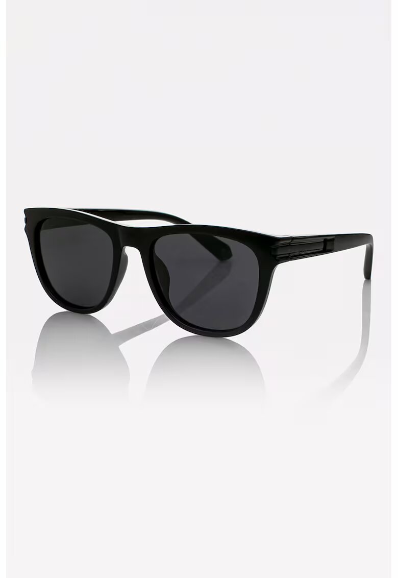Marc Malone Ochelari de soare patrati unisex cu lentile polarizate - Negru