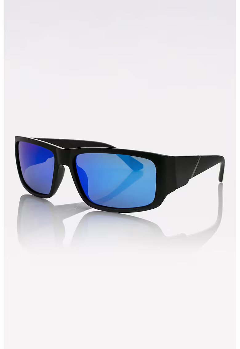 Marc Malone Ochelari de soare unisex cu lentile oglinda polarizate - Negru