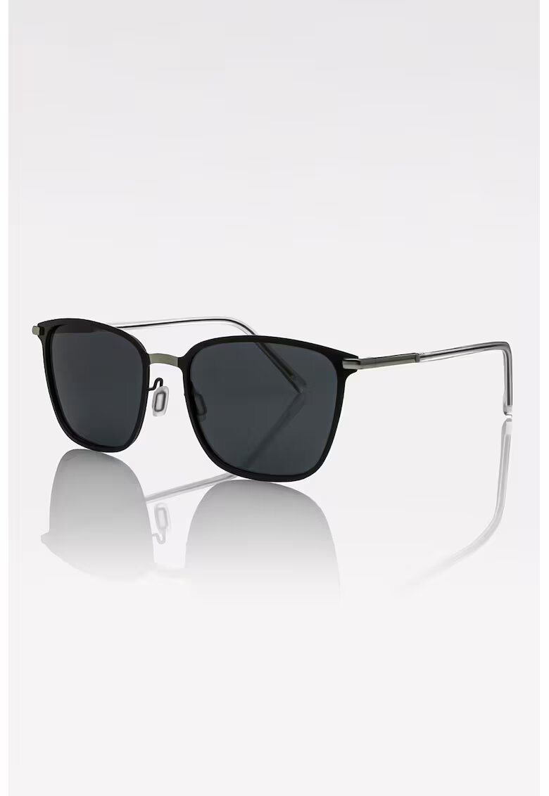 Marc Malone Ochelari de soare unisex cu lentile polarizate - Negru/Argintiu inchis