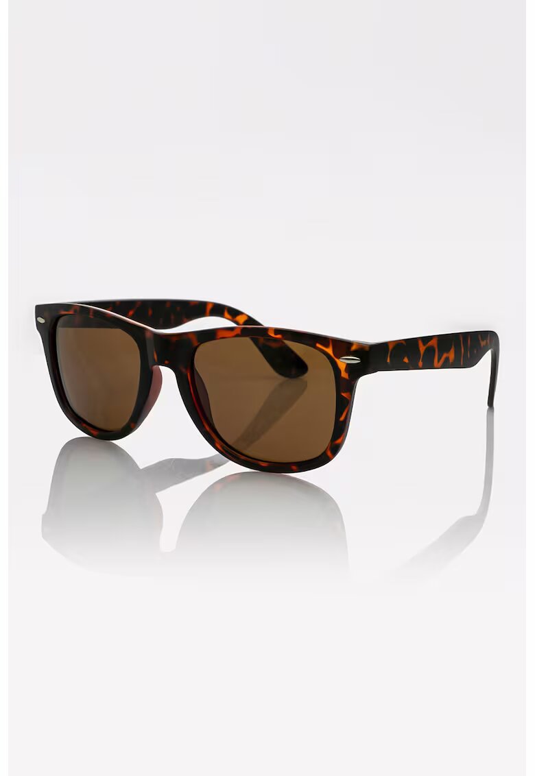 Marc Malone Ochelari de soare unisex cu lentile polarizate si model - Maro inchis/Portocaliu stins