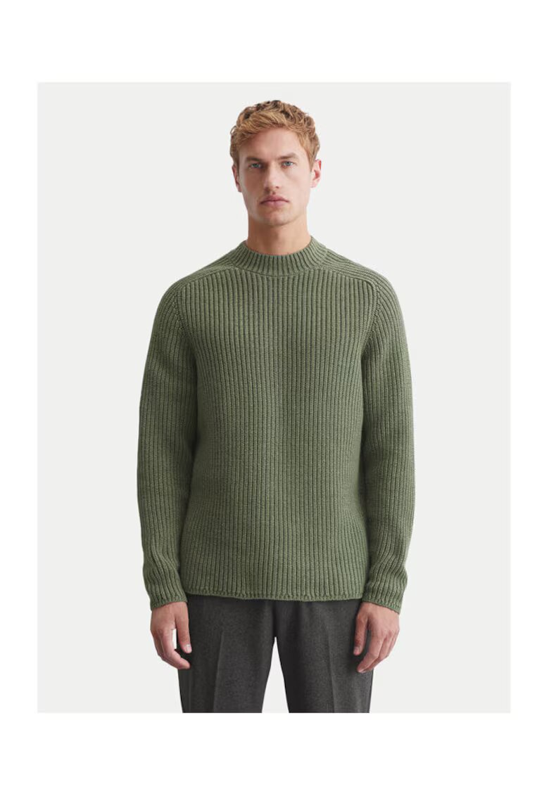 Marc O'Polo Pulover barbati - 304174070 - Lana/Bumbac/Poliamida - Verde - Verde
