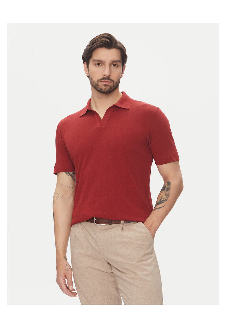 Marc O'Polo Tricou barbati rosu - bumbac