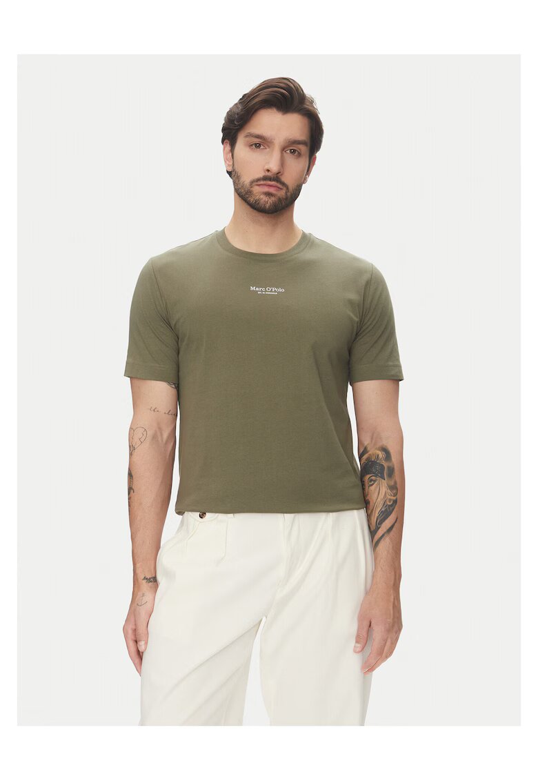 Marc O'Polo Tricou barbati verde kaki - bumbac