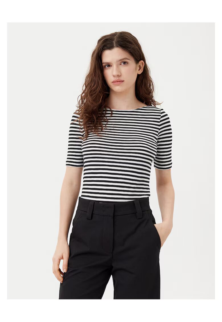Marc O'Polo Tricou dama - Negru/Alb -