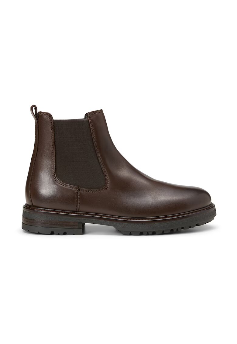 Marc OPolo Ghete Chelsea de piele - Maro inchis