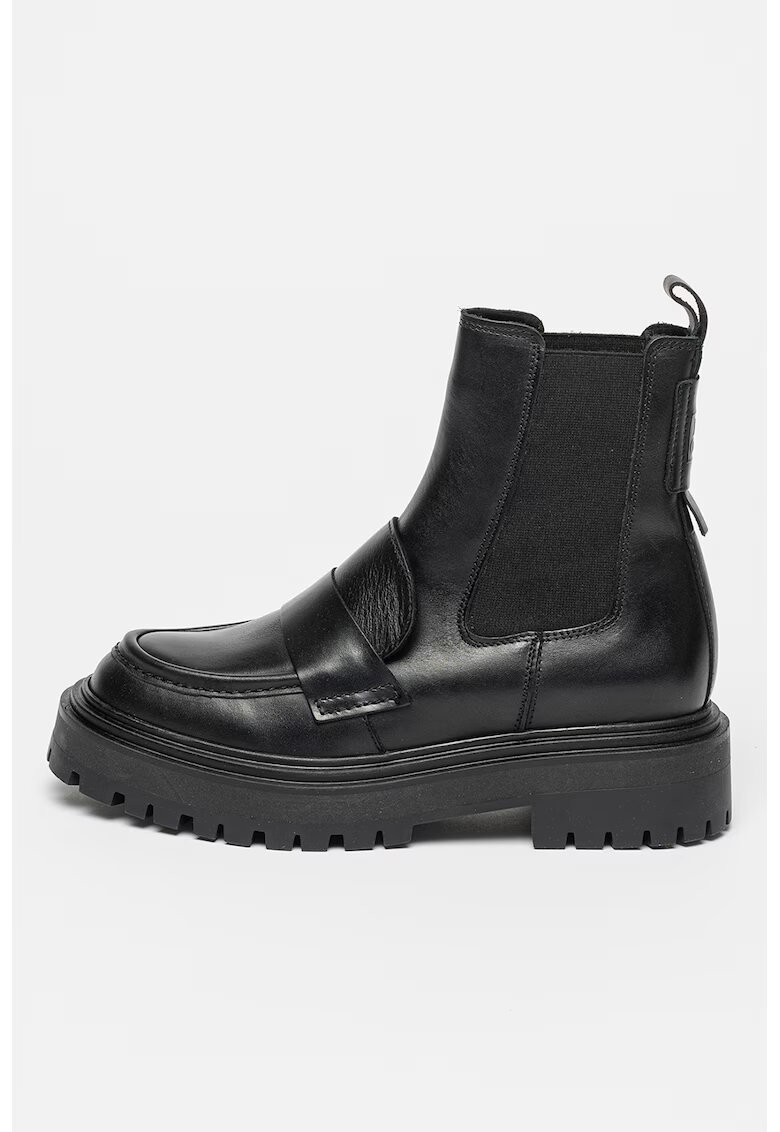 Marc OPolo Ghete Chelsea din piele - Negru