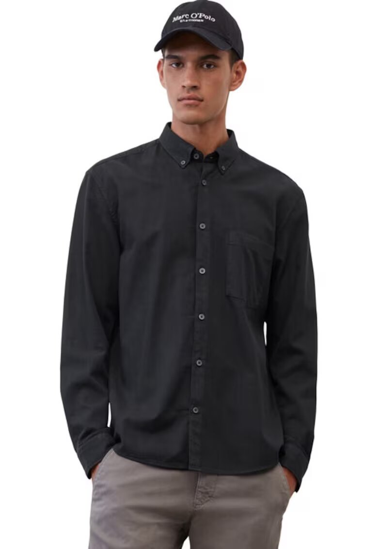 Marc OPolo Marc O'Polo Camasa B21 7242 42414 Negru Regular Fit - Bumbac
