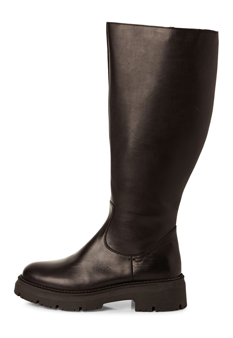 Marco Tozzi Cizme mid-calf de piele - Negru