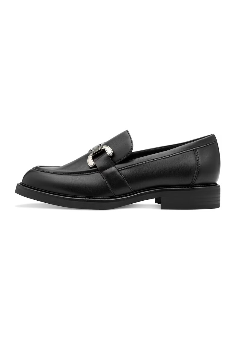 Marco Tozzi Pantofi loafer de piele ecologica cu detaliu metalic - Negru