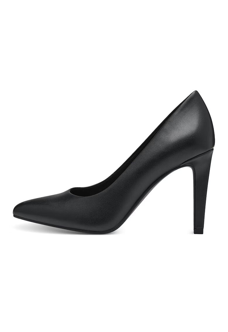 Marco Tozzi Pantofi stiletto cu aspect lacuit - Negru