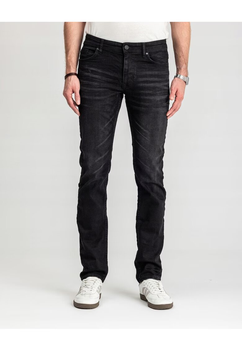 MARCUS Blugi Barbati - Felix - Slim Fit - Talie Medie - 98% Bumbac - 2% Elastan - Fermoar - Lungi - 5 Buzunare - Albastru - Albastru