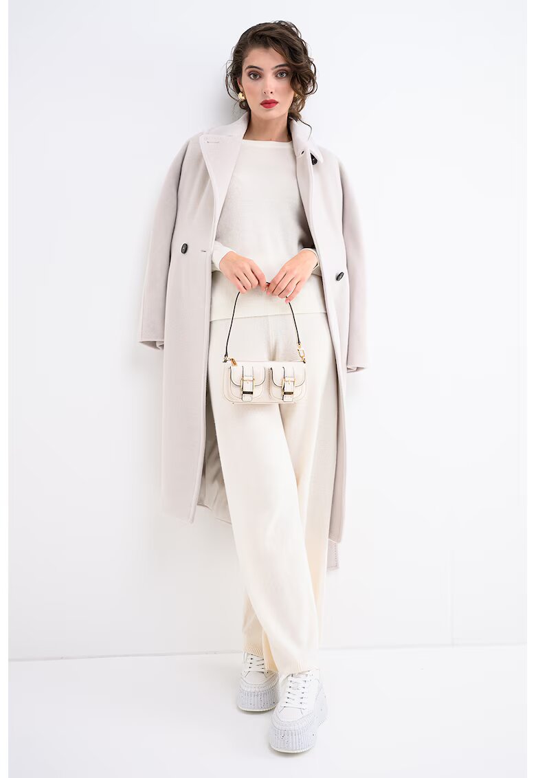 Marella Pulover uni din casmir - Alb