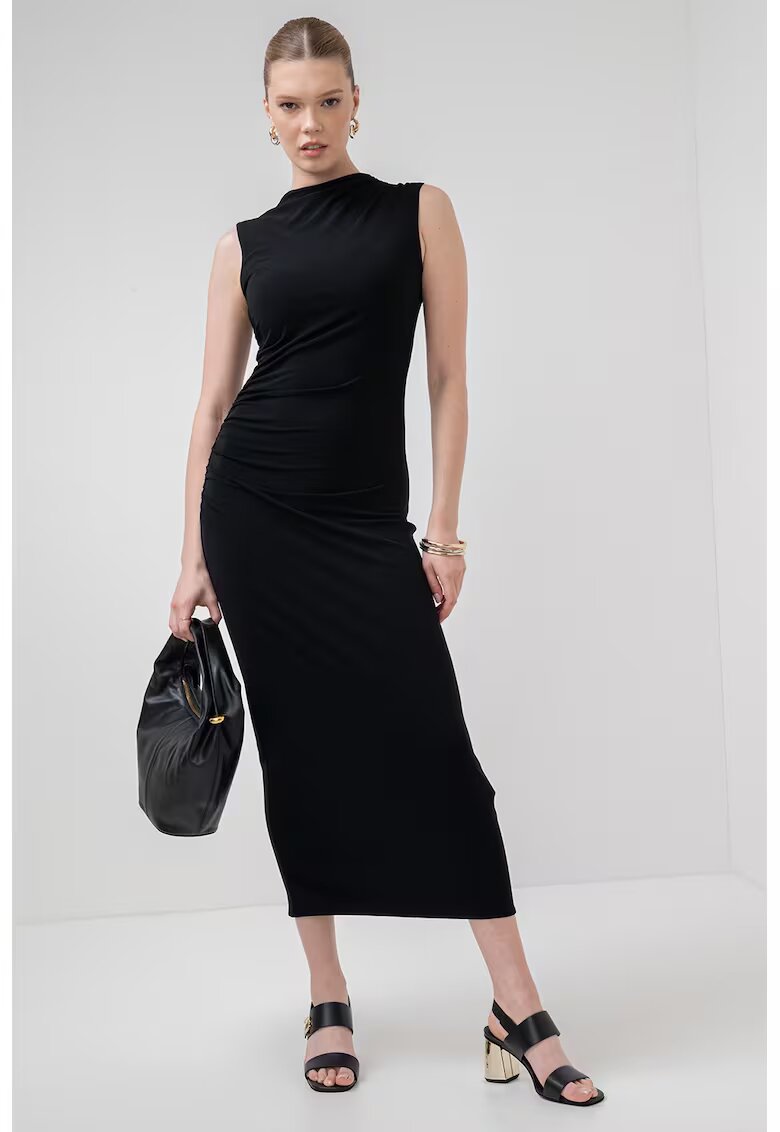 Marella Rochie midi fara maneci Nef - Negru