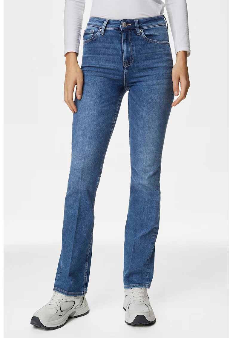 Marks  Spencer Blugi bootcut cu talie inalta Eva - Albastru prafuit