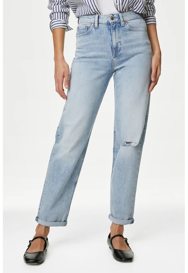 Marks  Spencer Blugi crop boyfriend - Albastru glaciar