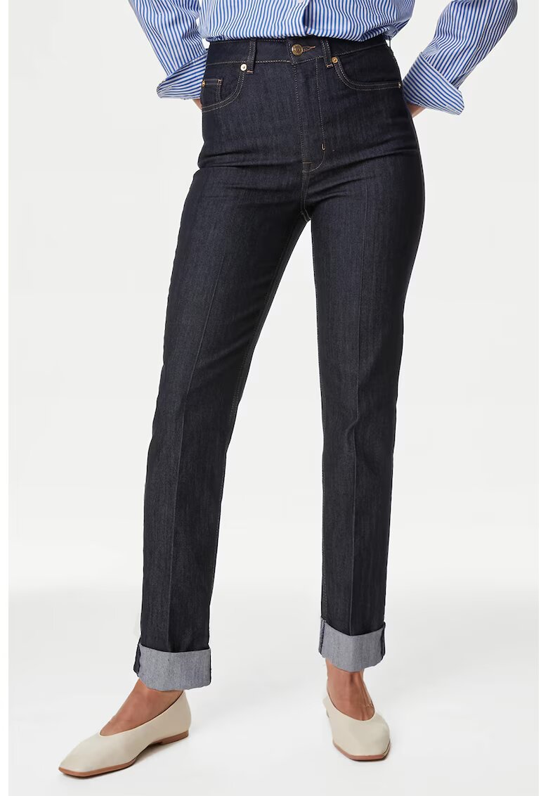 Marks  Spencer Blugi cu talie inalta - Albastru ultramarin