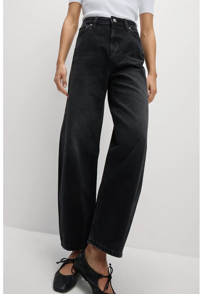 Marks  Spencer Blugi cu talie inalta si croiala ampla - Negru