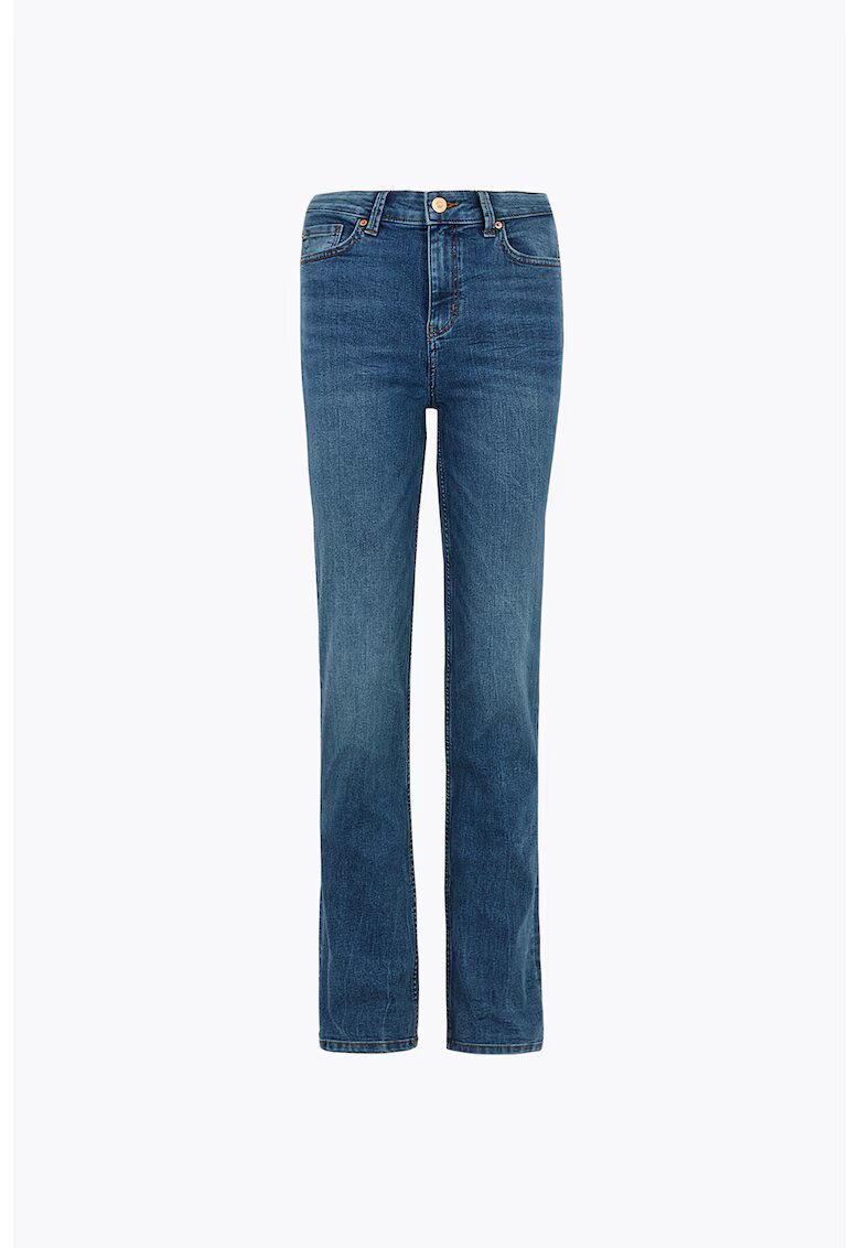 Marks  Spencer Blugi elastici cu croiala dreapta Sienna - Albastru prafuit/Alb murdar