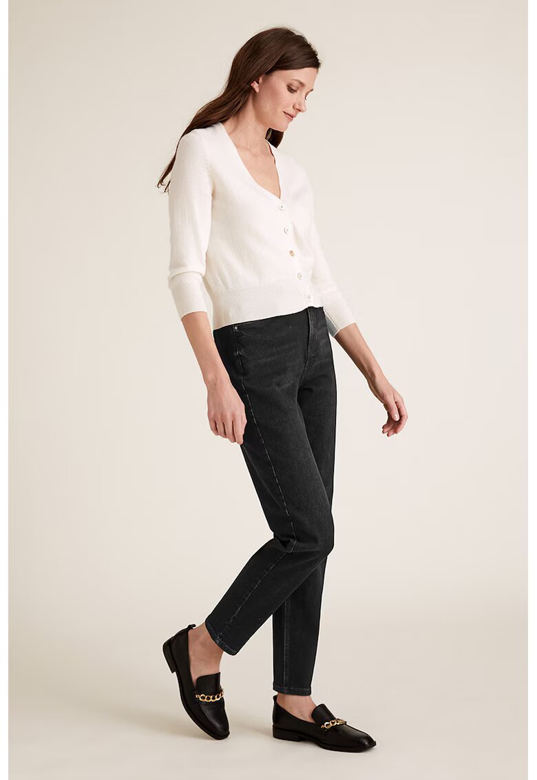Marks  Spencer Blugi mom fit cu talie inalta - Negru