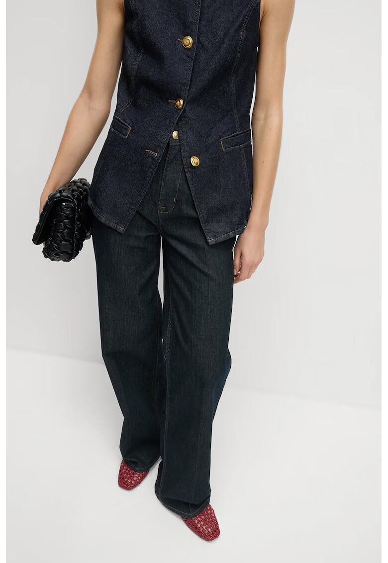 Marks & Spencer Blugi relaxed fit cu talie inalta - Albastru ultramarin