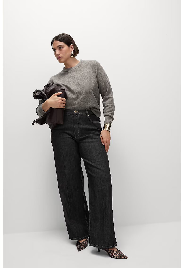 Marks  Spencer Blugi relaxed fit cu talie inalta - Negru