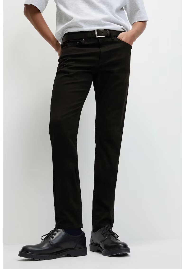Marks  Spencer Blugi slim fit cu aspect decolorat - Negru/Negru stins