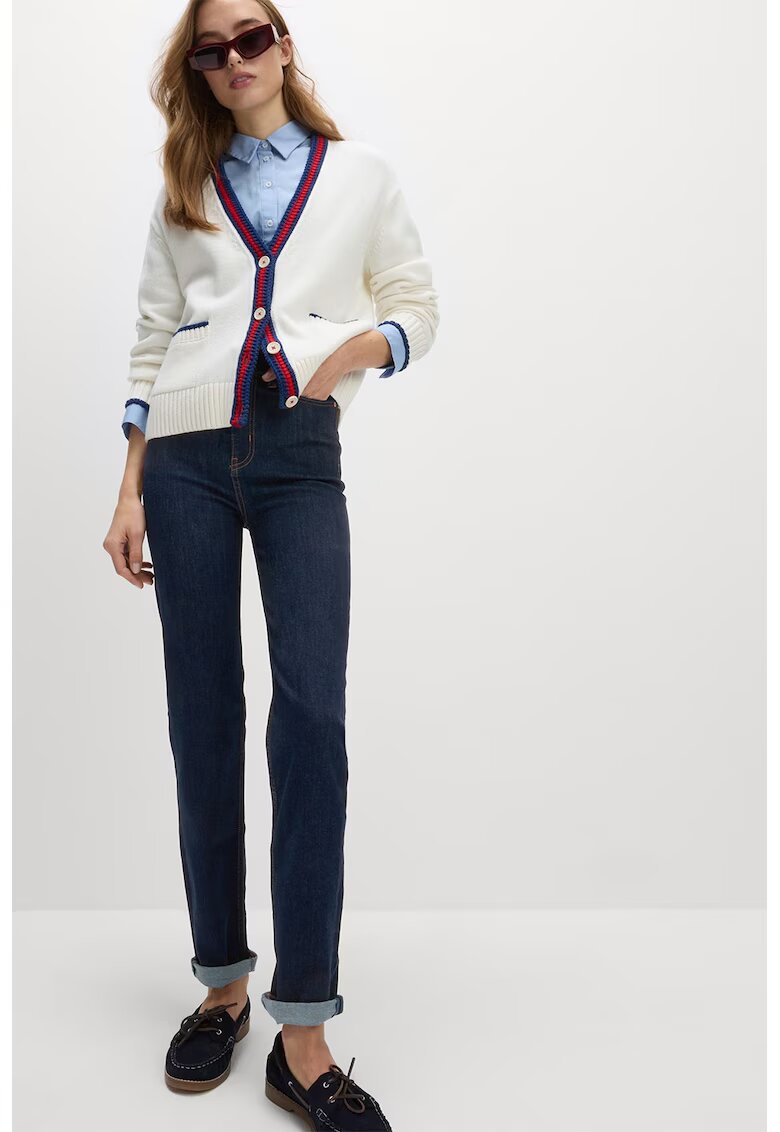 Marks  Spencer Blugi slim fit cu talie inalta - Bleumarin