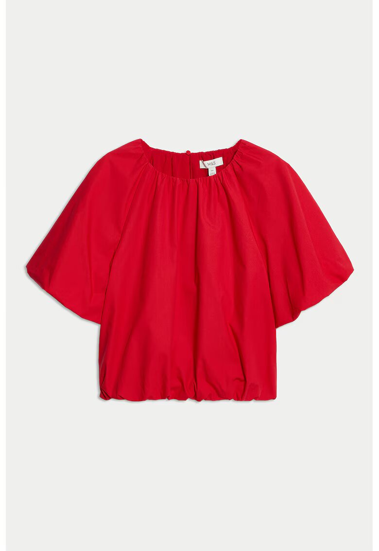 Marks  Spencer Bluza be bumbac cu model bufant - Rosu