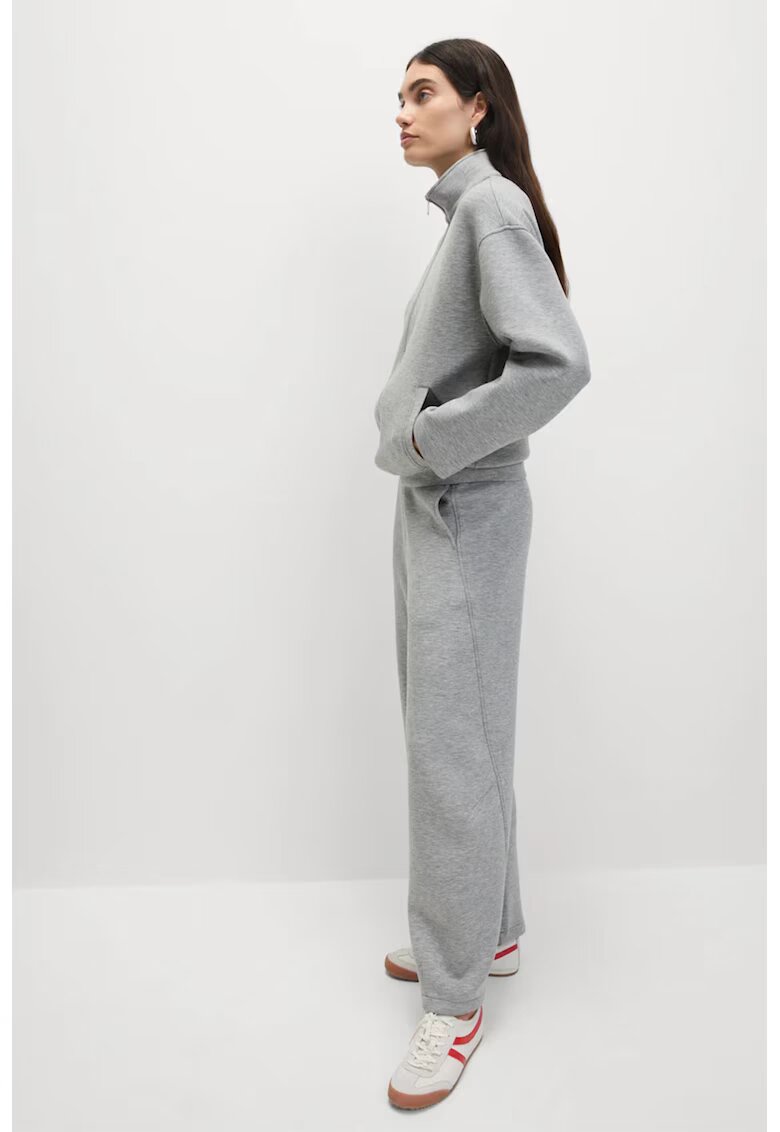Marks & Spencer Bluza de trening cu buzunare laterale si fermoar - Gri deschis