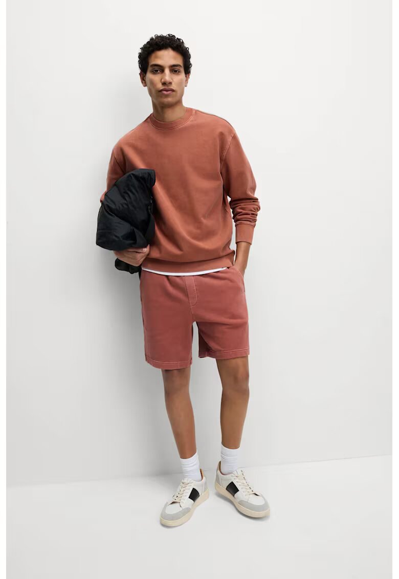 Marks & Spencer Bluza de trening din bumbac cu decolteu la baza gatului - Coral