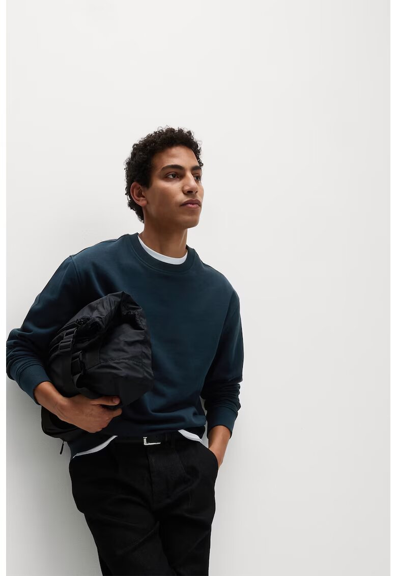 Marks  Spencer Bluza de trening uni cu decolteu la baza gatului - Bleumarin
