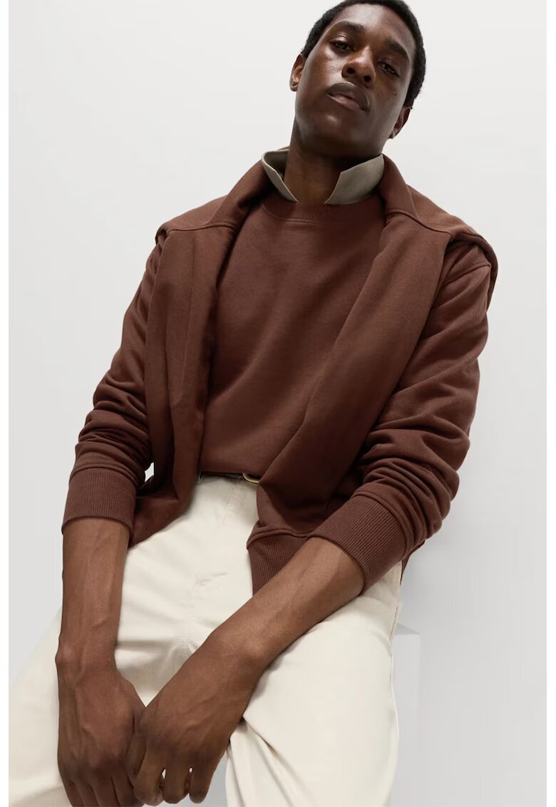 Marks  Spencer Bluza de trening uni cu decolteu la baza gatului - Rosu stins