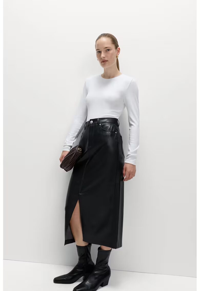 Marks & Spencer Bluza slim-fit cu decolteu la baza gatului - Alb
