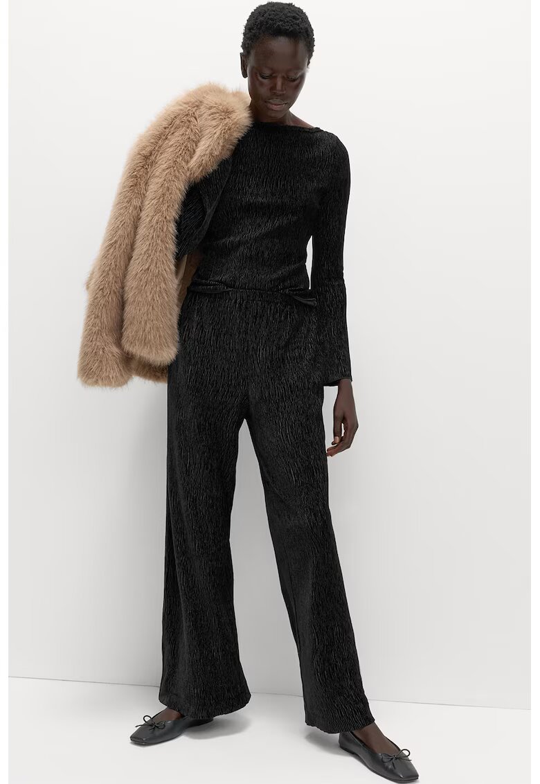 Marks & Spencer Bluza texturata cu maneci evazate - Negru