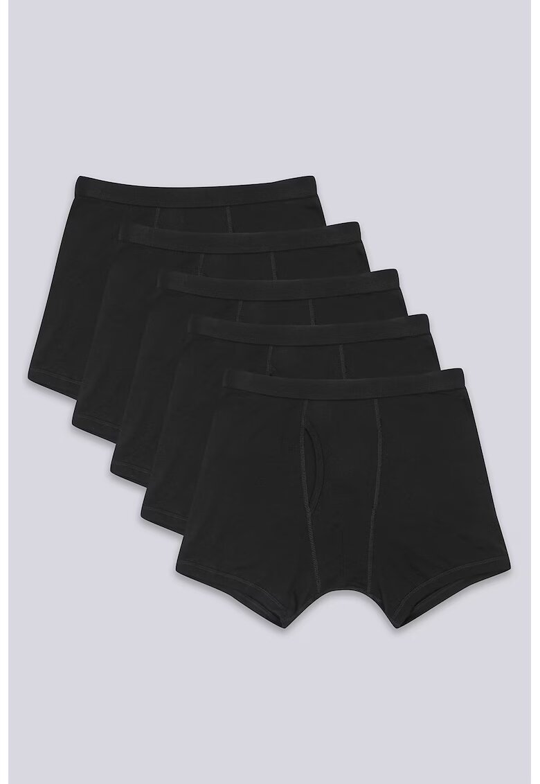 Marks  Spencer Boxeri de bumbac cu talie medie - Negru