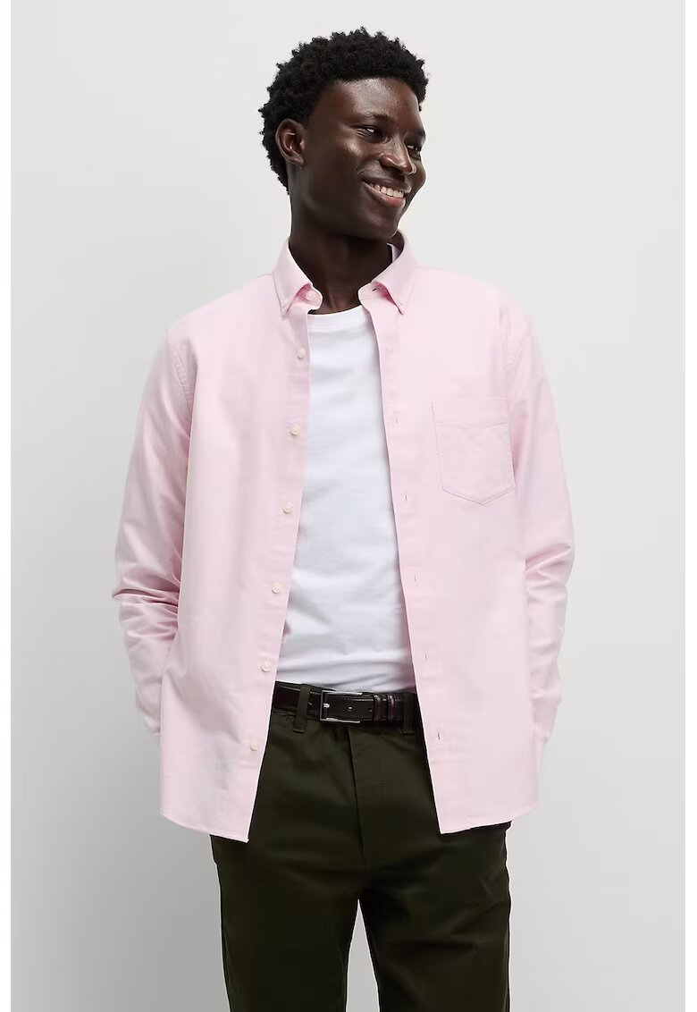 Marks  Spencer Camasa slim fit cu guler fixat cu nasturi - Roz