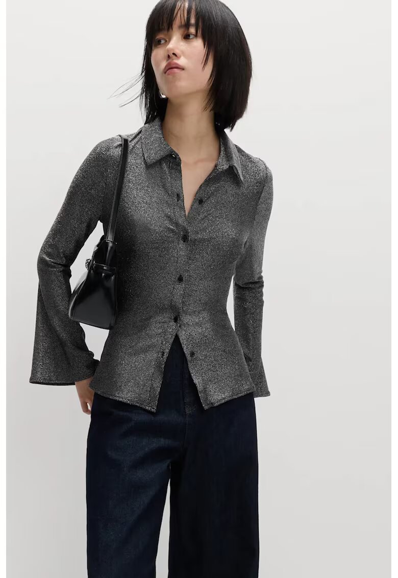 Marks & Spencer Camasa slim fit cu maneci evazate - Gri