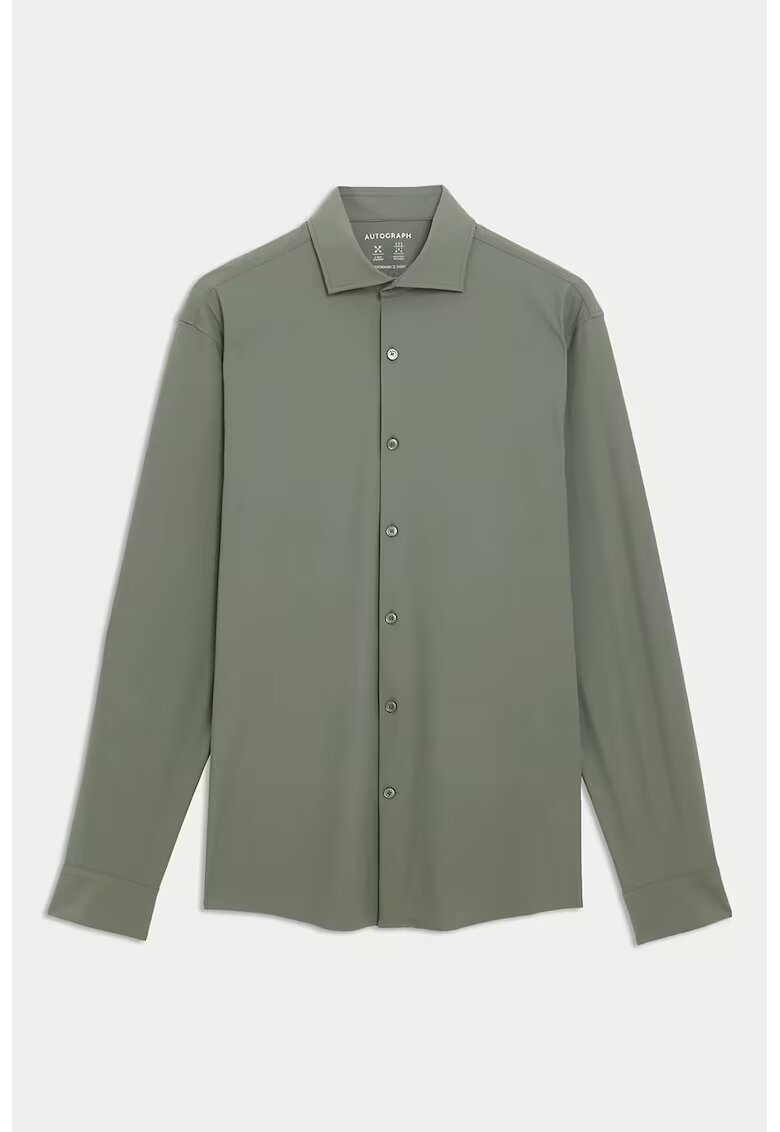 Marks  Spencer Camasa uni cu mansete cu nasturi - Verde sparanghel