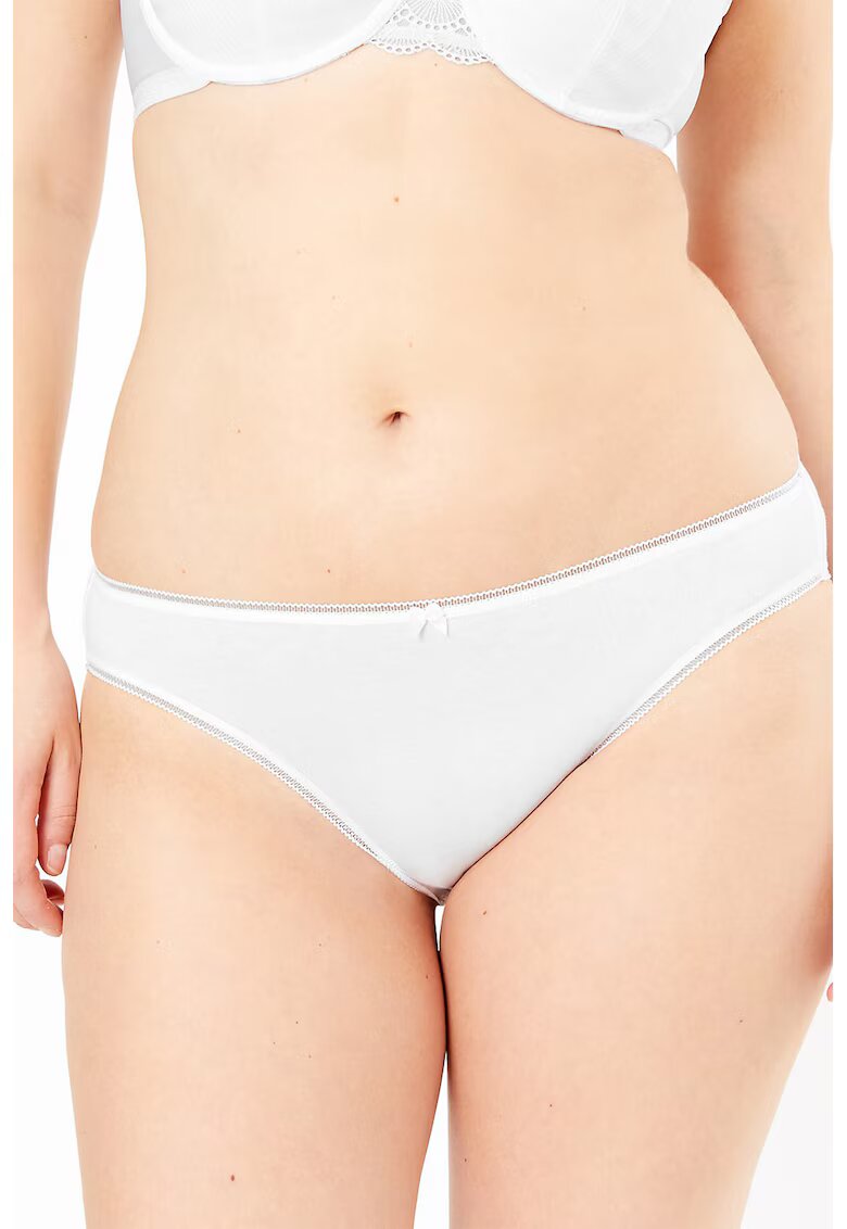 Marks  Spencer Chiloti cu detalii cu funda - 5 perechi - Alb