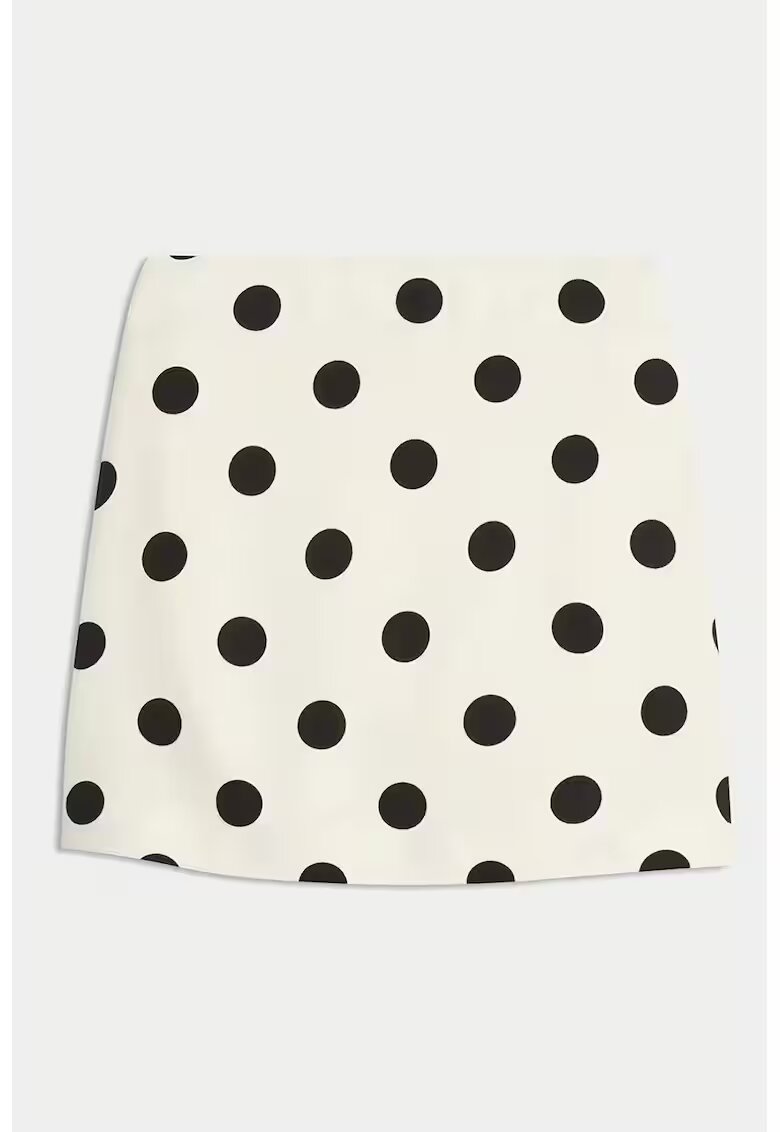 Marks  Spencer Fusta mini cu buline - Alb/Negru