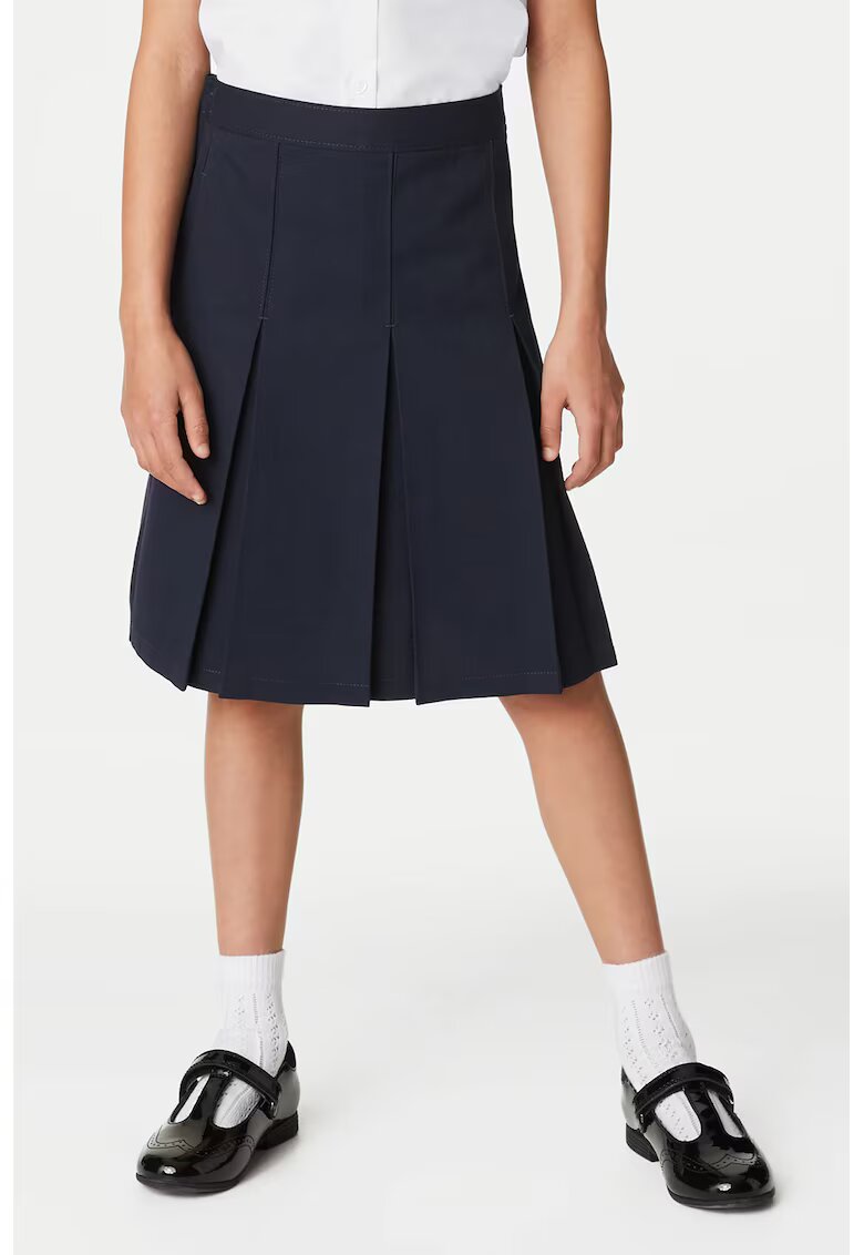 Marks  Spencer Fusta mini plisata - Albastru ultramarin