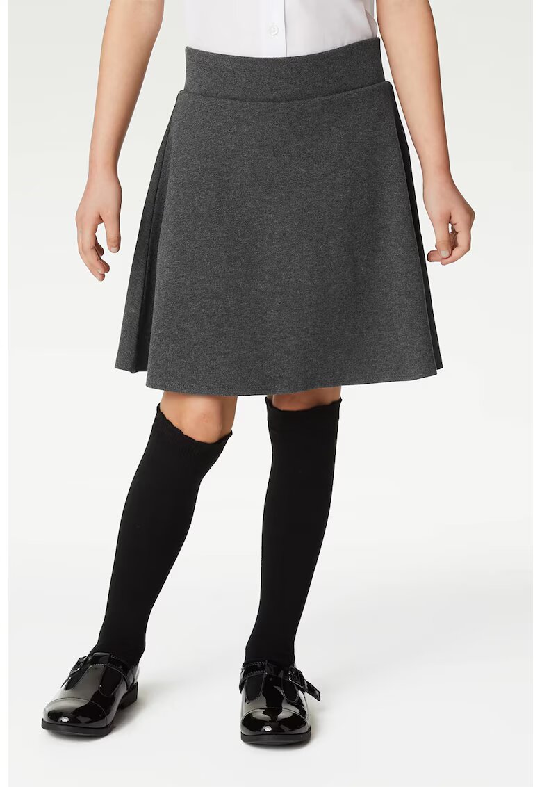 Marks  Spencer Fusta-pantalon midi cu model uni - Gri antracit